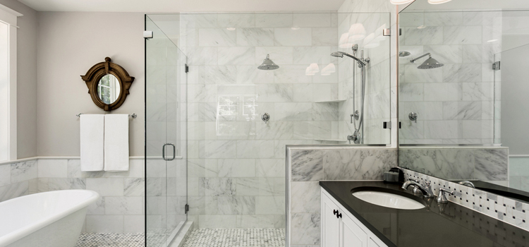bathroom shower door installation in Fort Irwin
