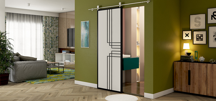 sliding bathroom door installation in Fort Irwin